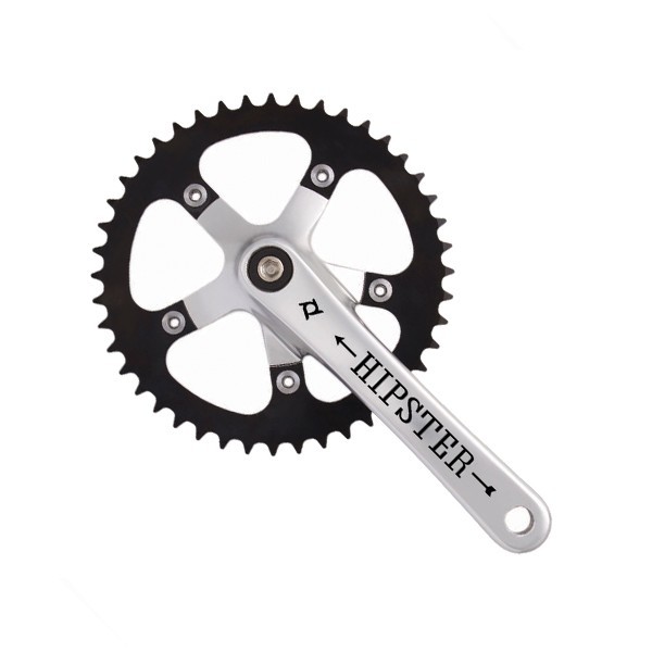 Комплект шатунів PROWHEEL SINGLE HIPSTER-244T 44T 170mm silver фото 
