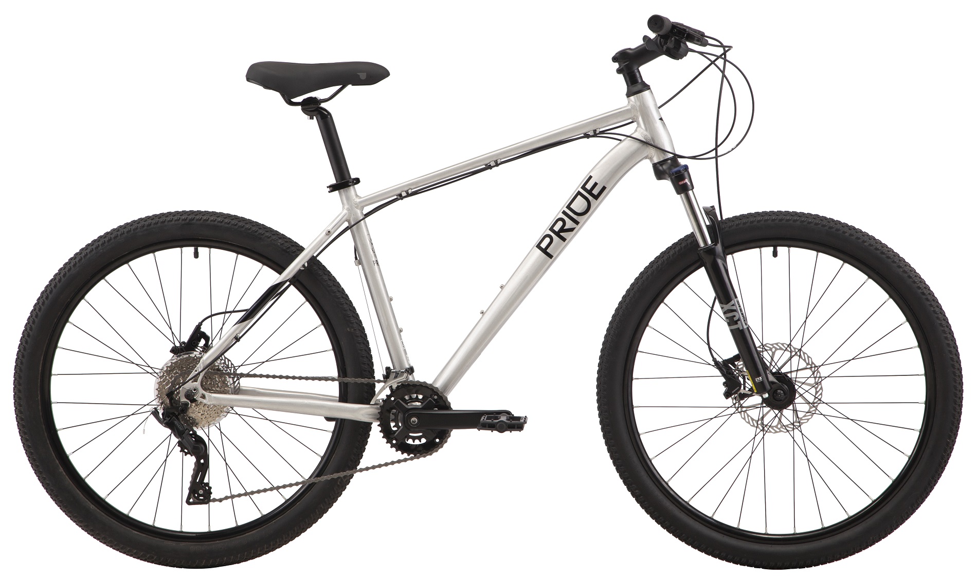 Велосипед 27,5" Pride MARVEL 7.3 рама - L 2023 серый (тормоза SRAM, задний переключатель и манетка - MICROSHIFT) фото 