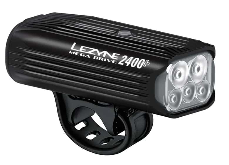 Фара передняя Lezyne MEGA DRIVE 2400+, 2400 люмен, 8 режимов, черная фото 