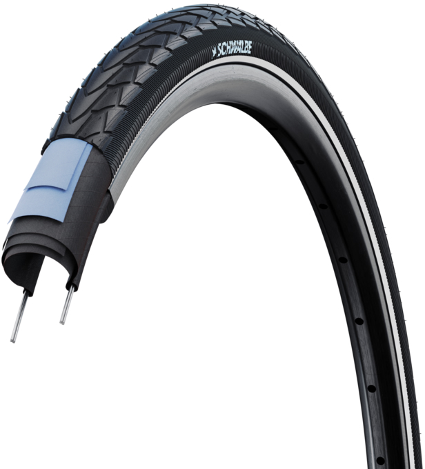 Покрышка 28x1.50 700x38C (40-622) Schwalbe MARATHON RACER, RaceGuard, B/B-SK+RT HS429 ADDIX GREEN 67EPI фото 