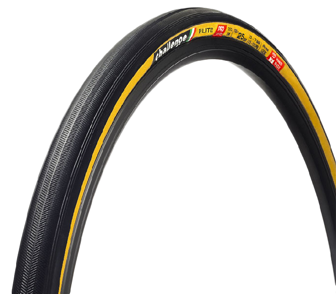 Покрышка (трубка) 700x25 Challenge ELITE PRO H-TU 220TPI Black/Tan фото 