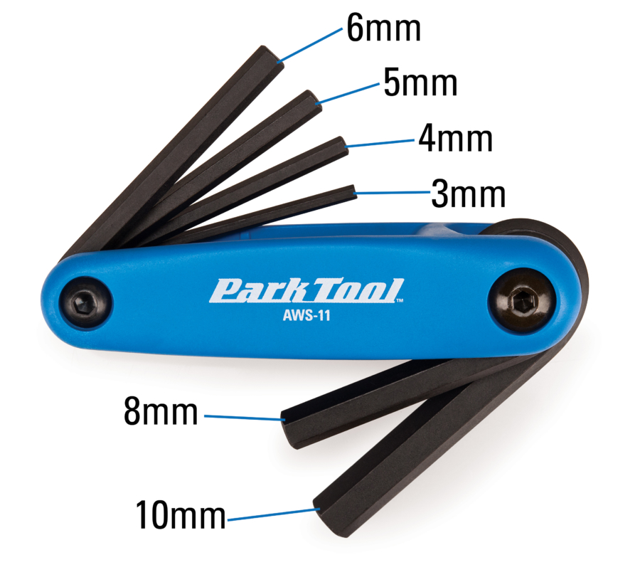 Набір шестигранників Park Tool AWS-11 (3mm, 4mm, 5mm, 6mm, 8mm, 10mm) складаний фото 2