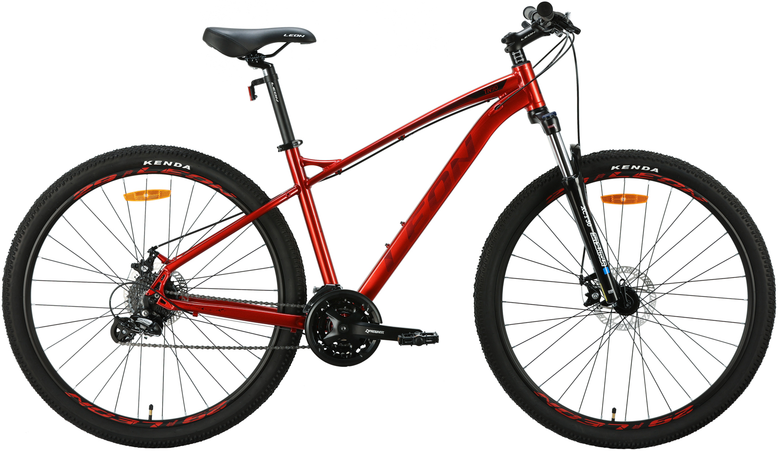 Велосипед 29" Leon TN-90 AM DD рама - 18" 2024 червоний з чорним фото 