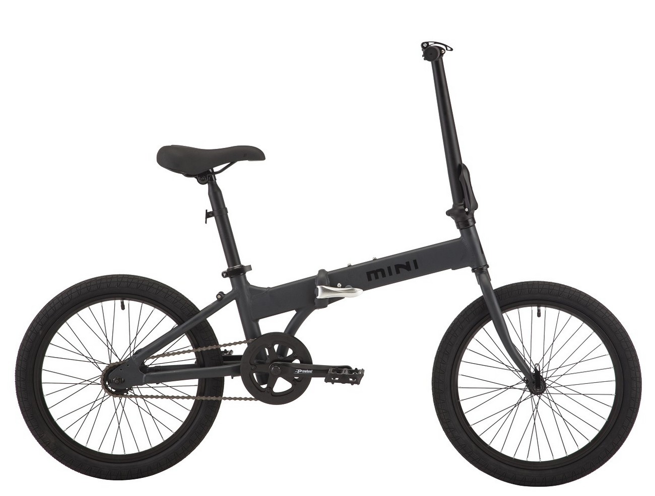 Велосипед 20" Pride MINI 1 темно-серый/черный 2018 фото 