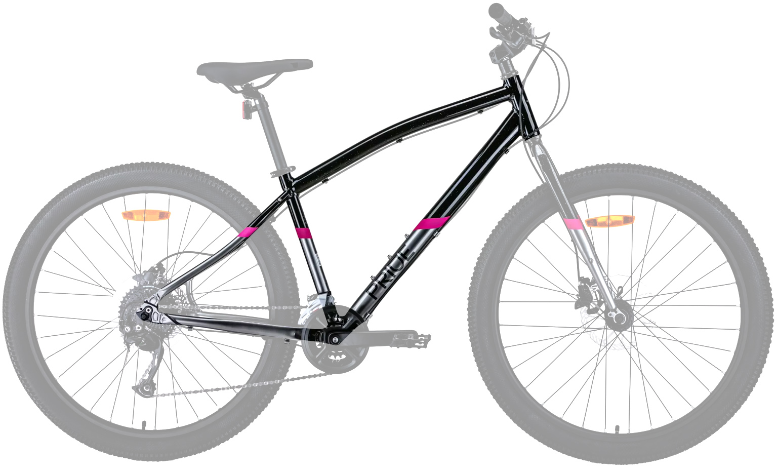 Рама 27,5" Pride Rocksteady 7.2 рама - L 2022 чорно-сіра фото 