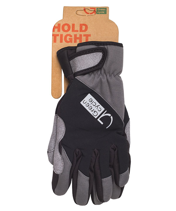Перчатки Green Cycle NC-2582-2015 Winter с закрытыми пальцами XL черно-серые фото 
