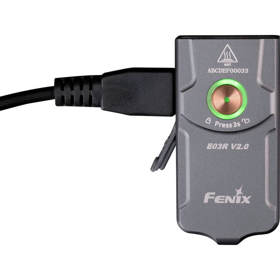 Фонарь наключный Fenix E03R V2.0, синий фото 3