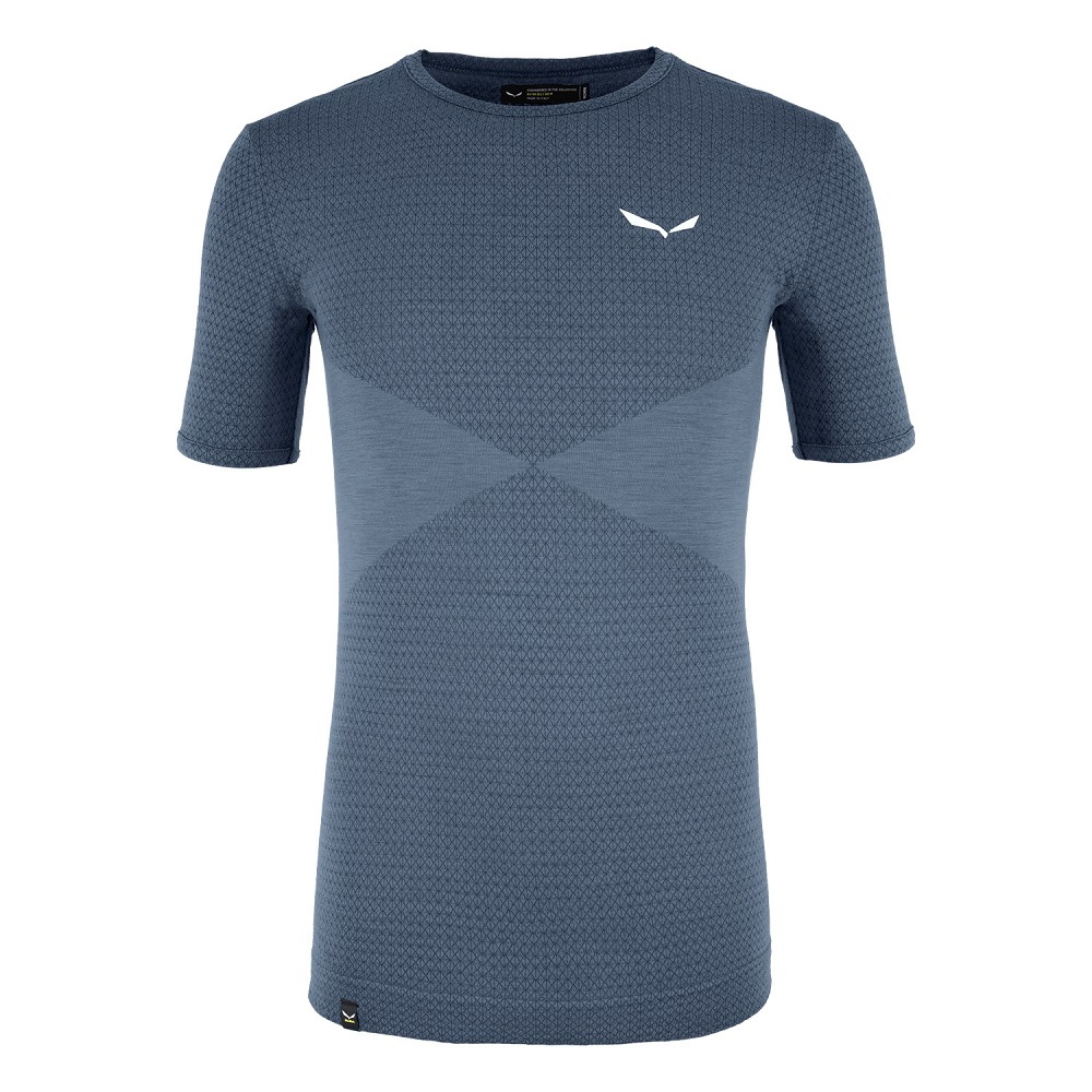 Термофутболка Salewa M ZEBRU RESPONSIVE S/S TEE 27959 8670 мужская, размер 54/2X, синяя фото 