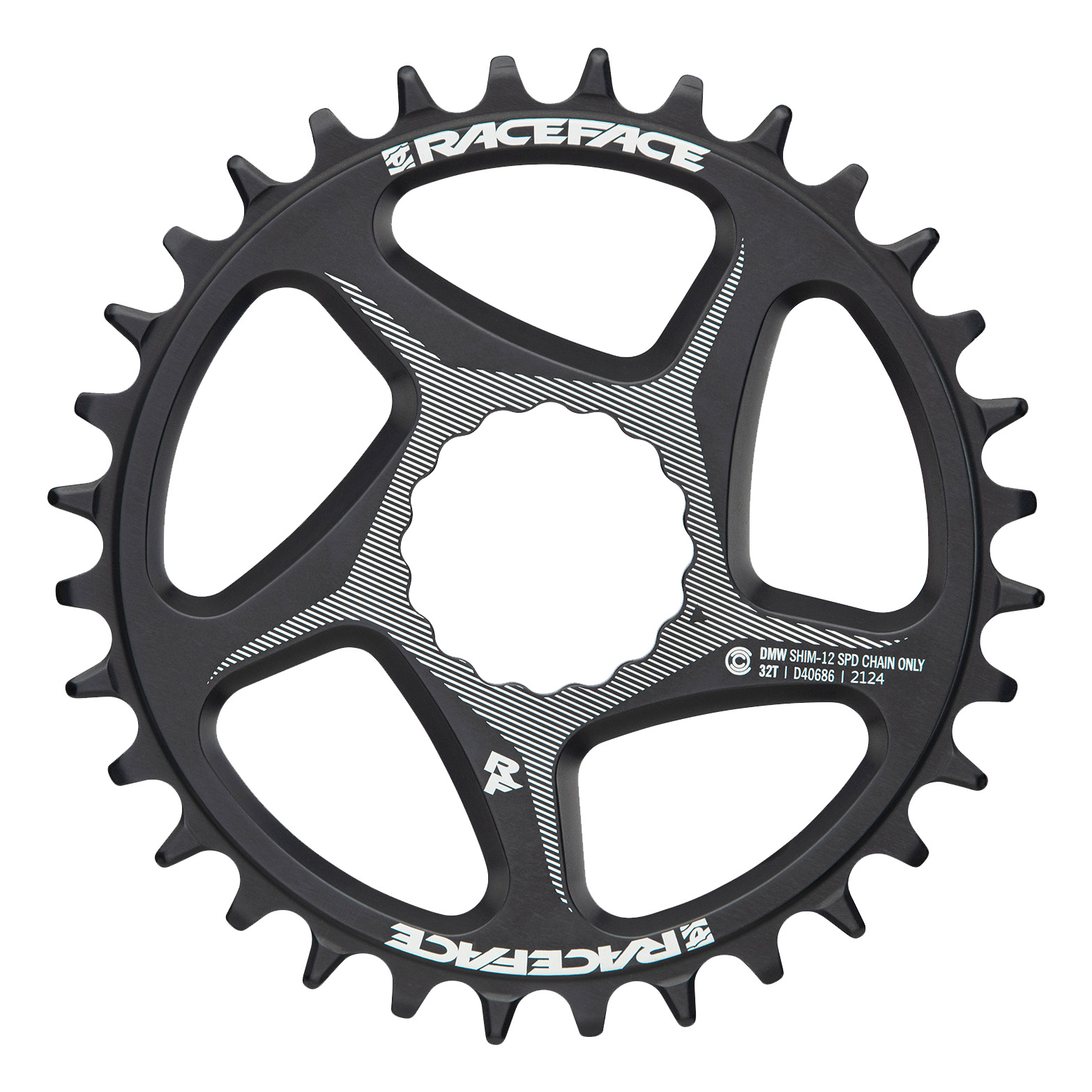 Зірка RaceFace CINCH CHAINRING, 34T, Direct Mount Wide, Shimano 12, чорна фото 