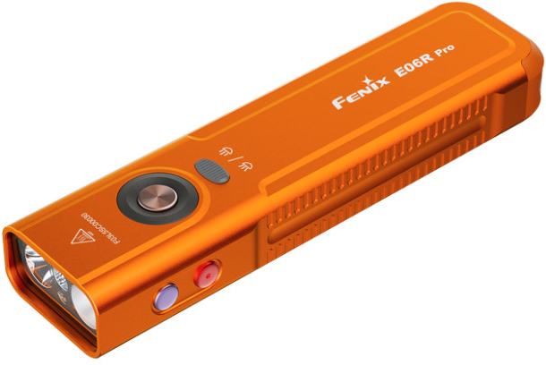 Фонарь наключный Fenix E06R Pro, оранжевый фото 