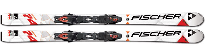 Горные лыжи Fischer Motive 74 Powerrail + RS 11, 165см, с креплением,black-orange