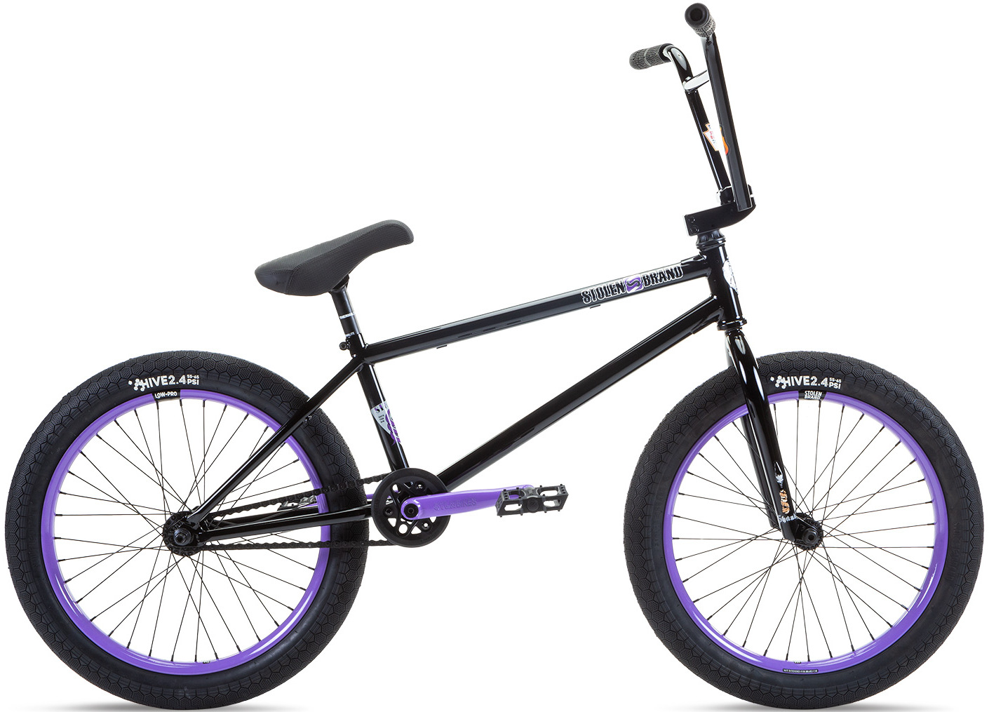 Велосипед 20" Stolen SINNER FC XLT RHD 21.00" BLACK W/ VIOLET (Pivotal seat) A2 фото 