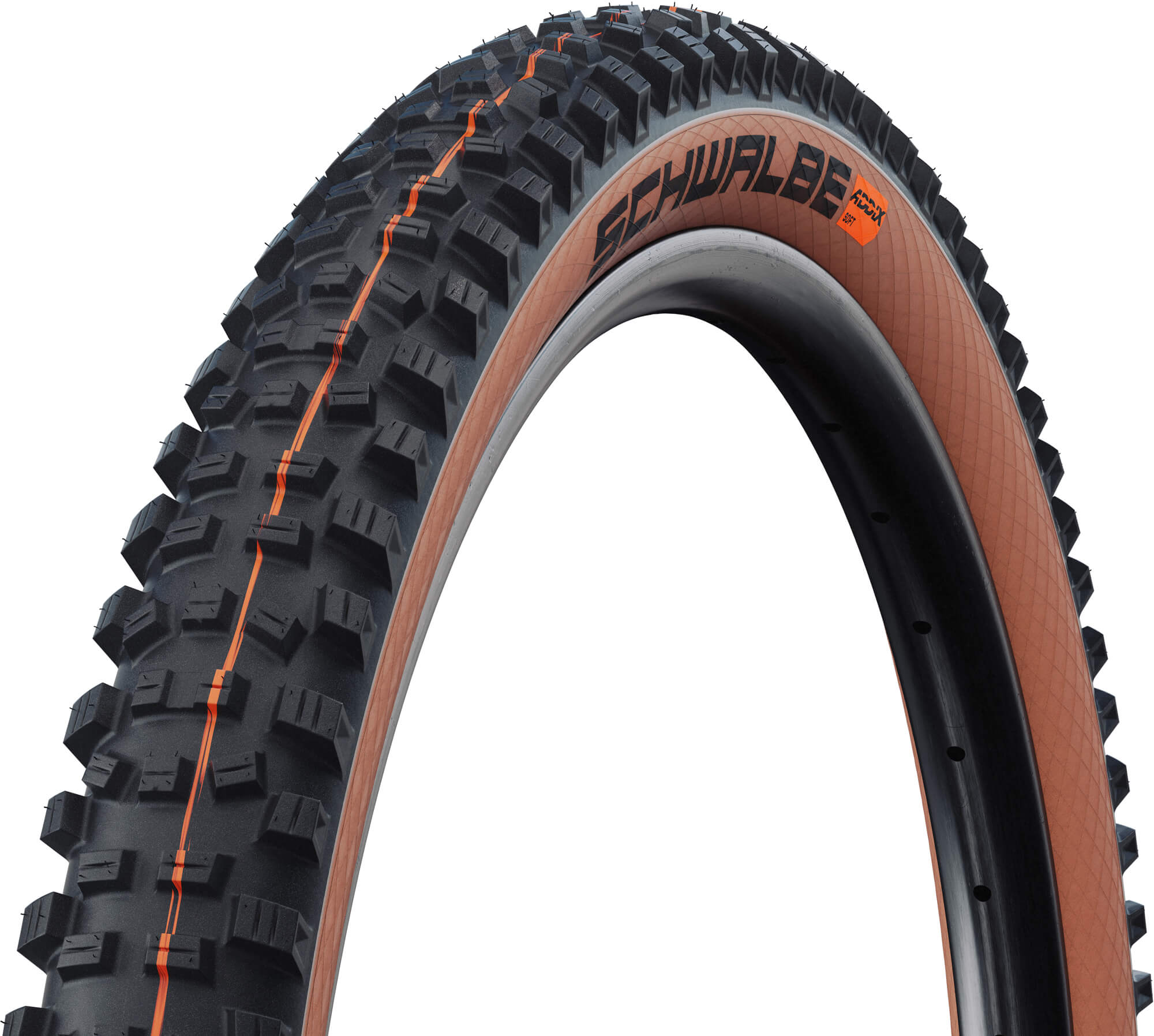 Покрышка 29x2.60 (65-622) Schwalbe HANS DAMPF Evo, Super Trail, TLE, B/BRZ-SK HS491 ADDIX Soft 67EPI фото 1