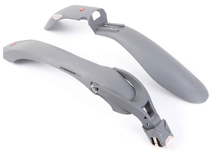 Комплект крил 24 "-29" SIMPLA Hammer 2 SDE, SPEEDstrap швидкознімне кріплення, сірі з білими вставками фото 