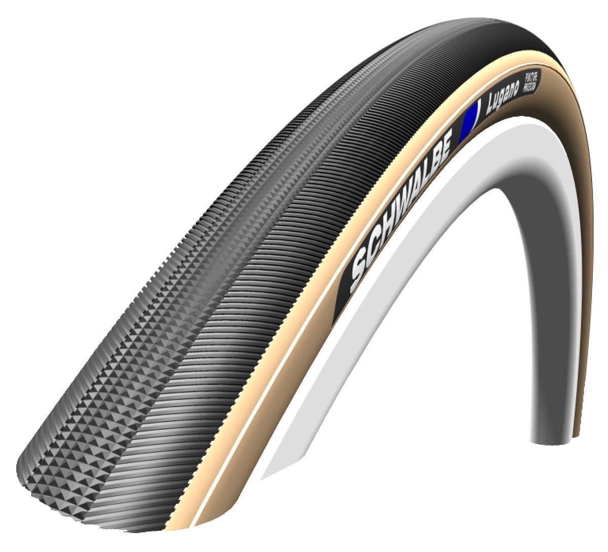 Покришка 700x23C (23-622) Schwalbe LUGANO HS384 K-Guard B/BG-SK SiC, 50EPI фото 1