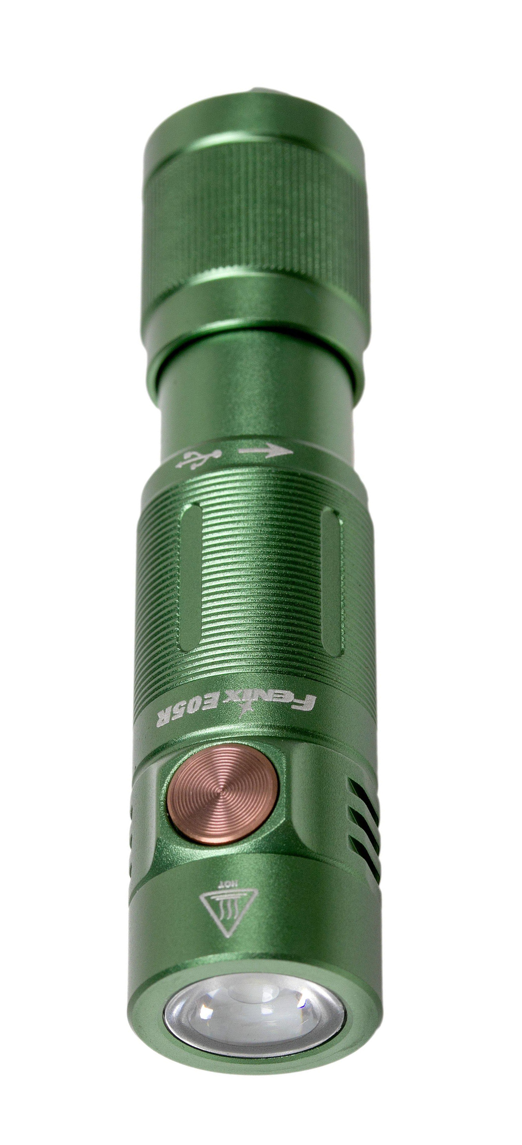 Фонарь ручной Fenix E05R, зеленый фото 