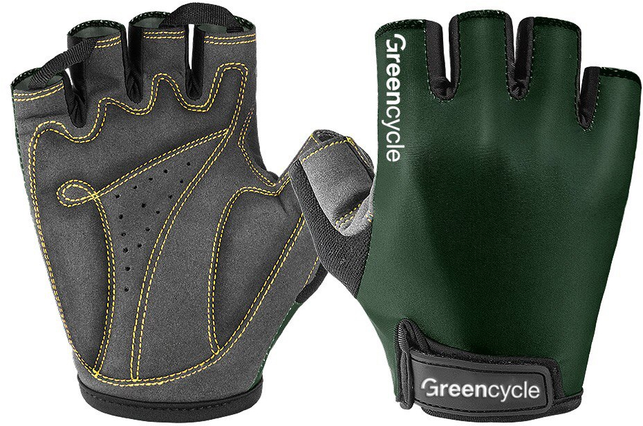 Перчатки Green Cycle Norn без пальцев L темно-зеленые фото 