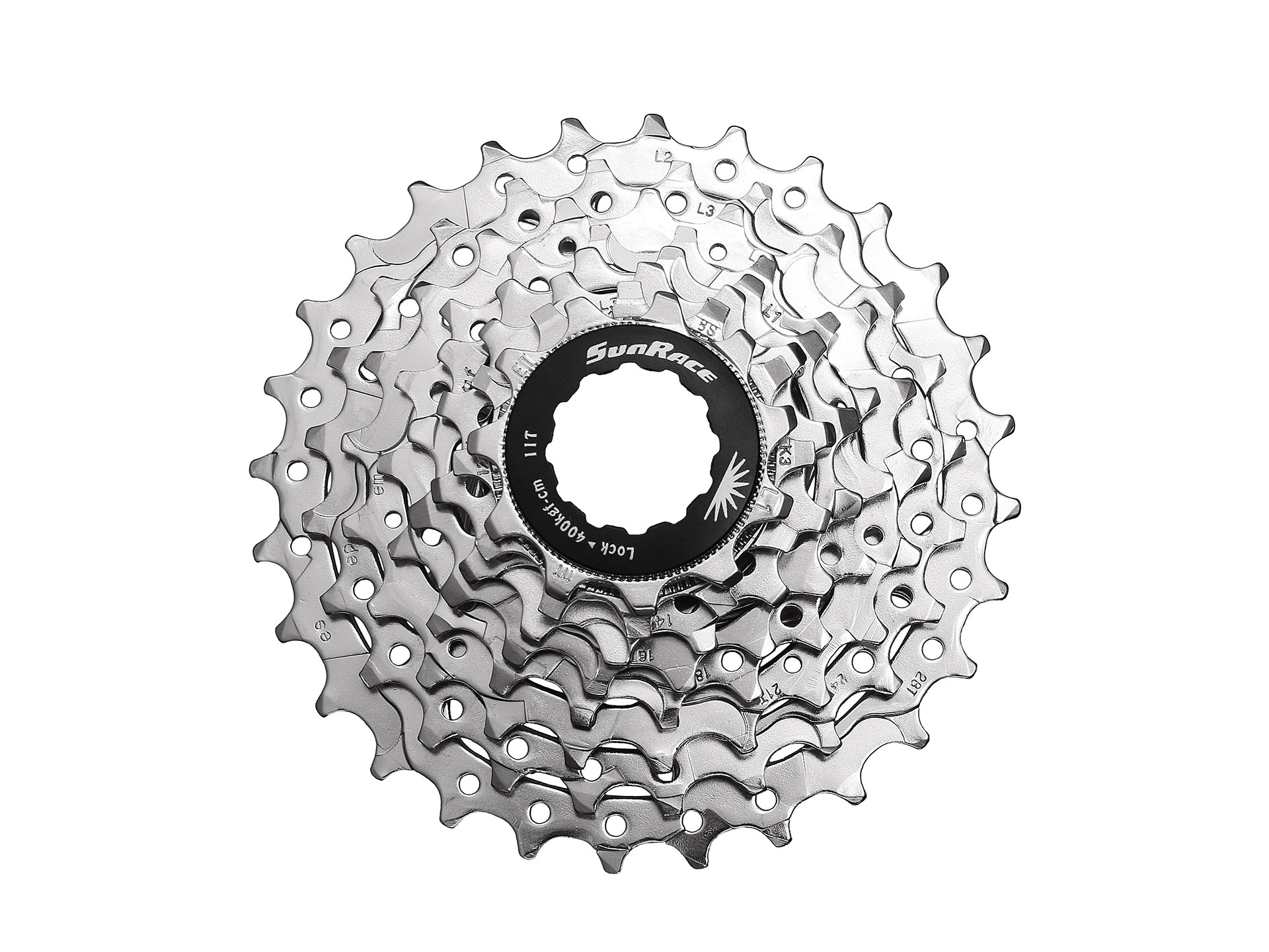 Кассета 7-k 12-24T SUN RACE R63 Road, Nickel фото 