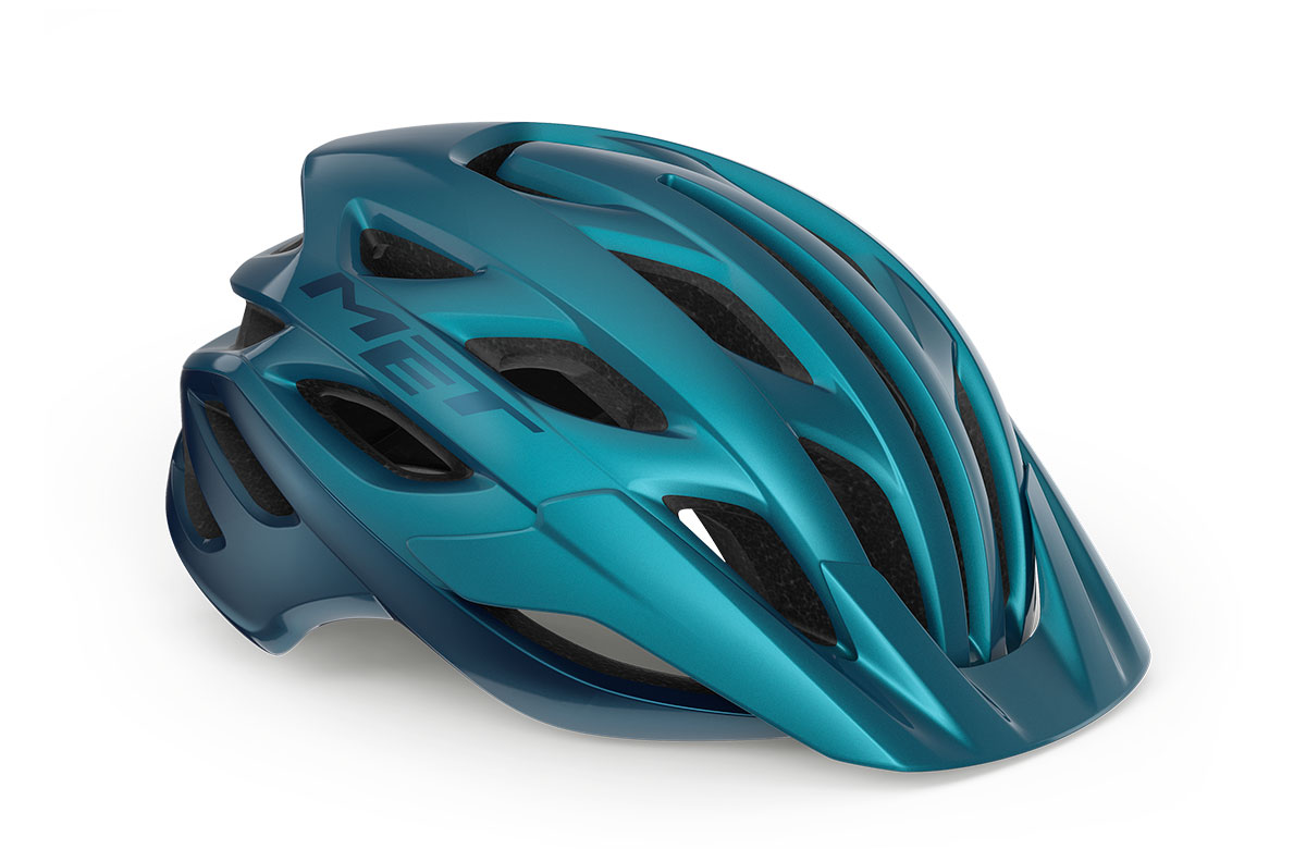 Шолом Met VELENO CE розмір M (56-58) teal blue metallic glossy, бірюзовий металік глянцевий фото 