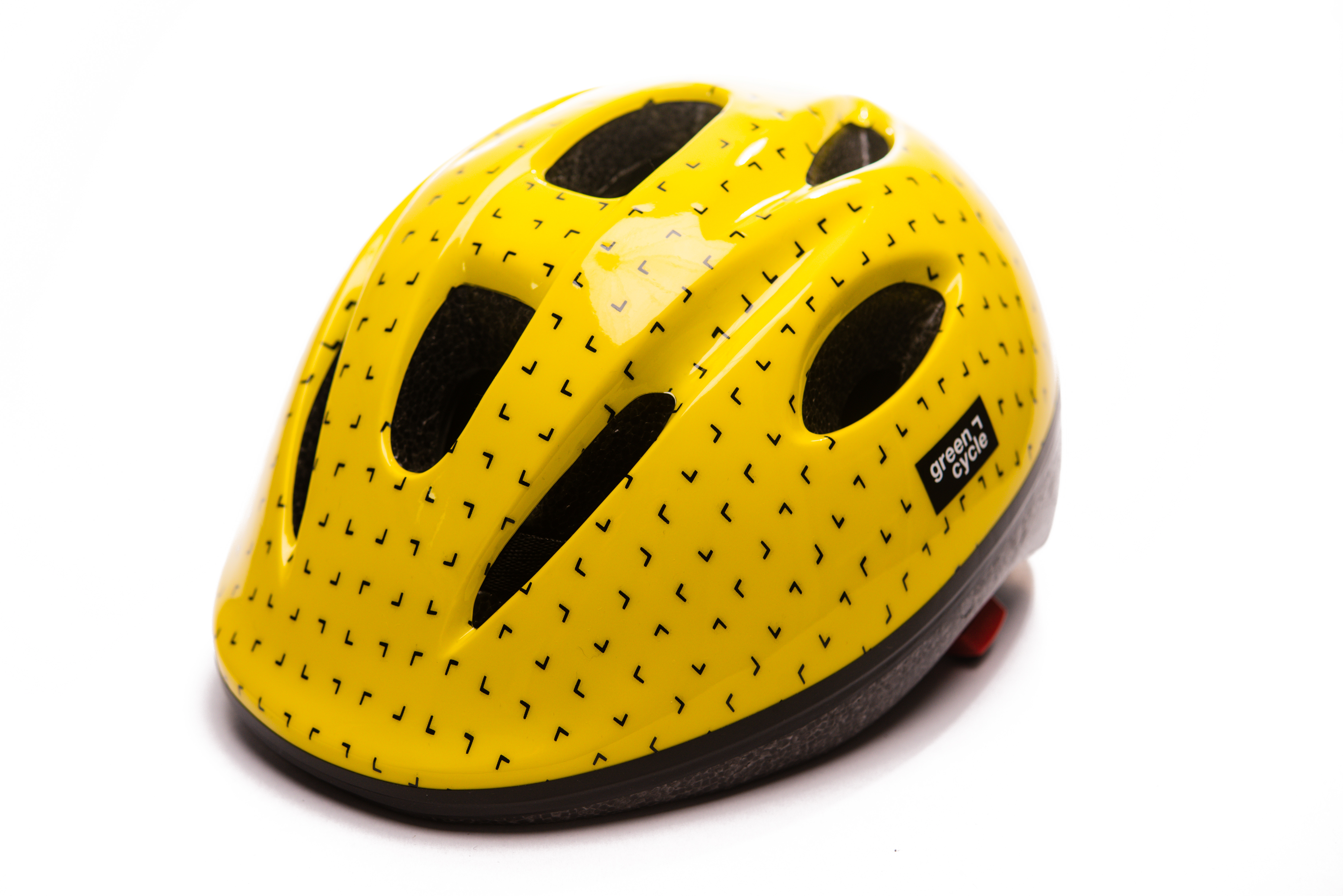 Шлем детский Green Cycle FLASH размер 48-52см желто-черный лак фото 