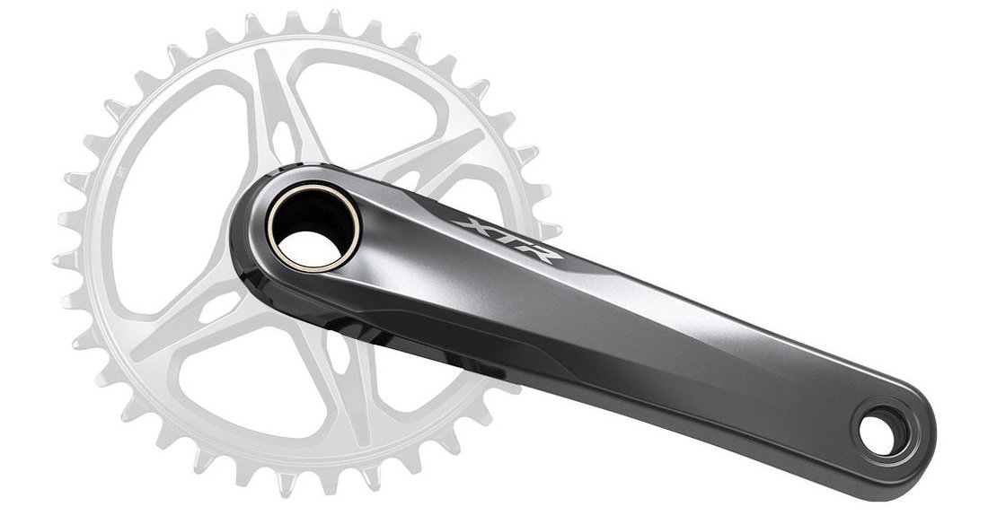 Шатуны Shimano FC-M9100-1 XTR, 165 мм, 1x12-ск., CL-52 мм, интегрированная ось, без звезды, без каретки фото 