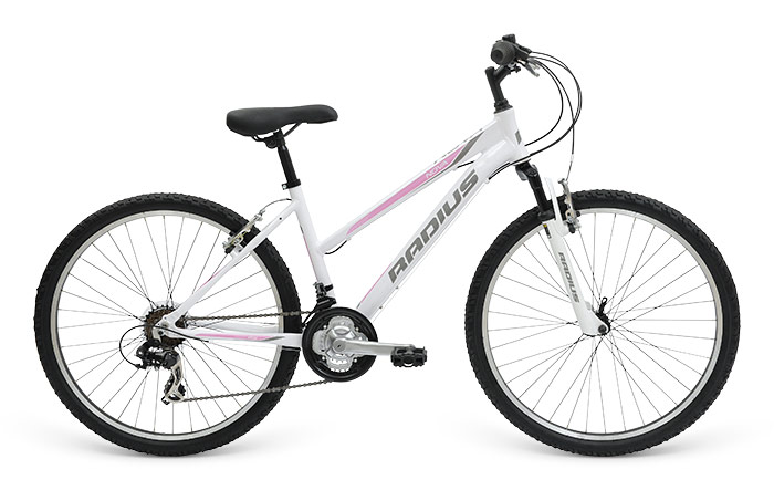 Велосипед 26" Radius Nova AL рама - 15" Gloss White / Gloss Pink / Gloss Charcoal фото 
