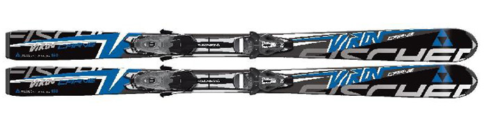 Горные лыжи Fischer Viron Carve FP9 + RS 10, 160 cm, с креплением, black-blue