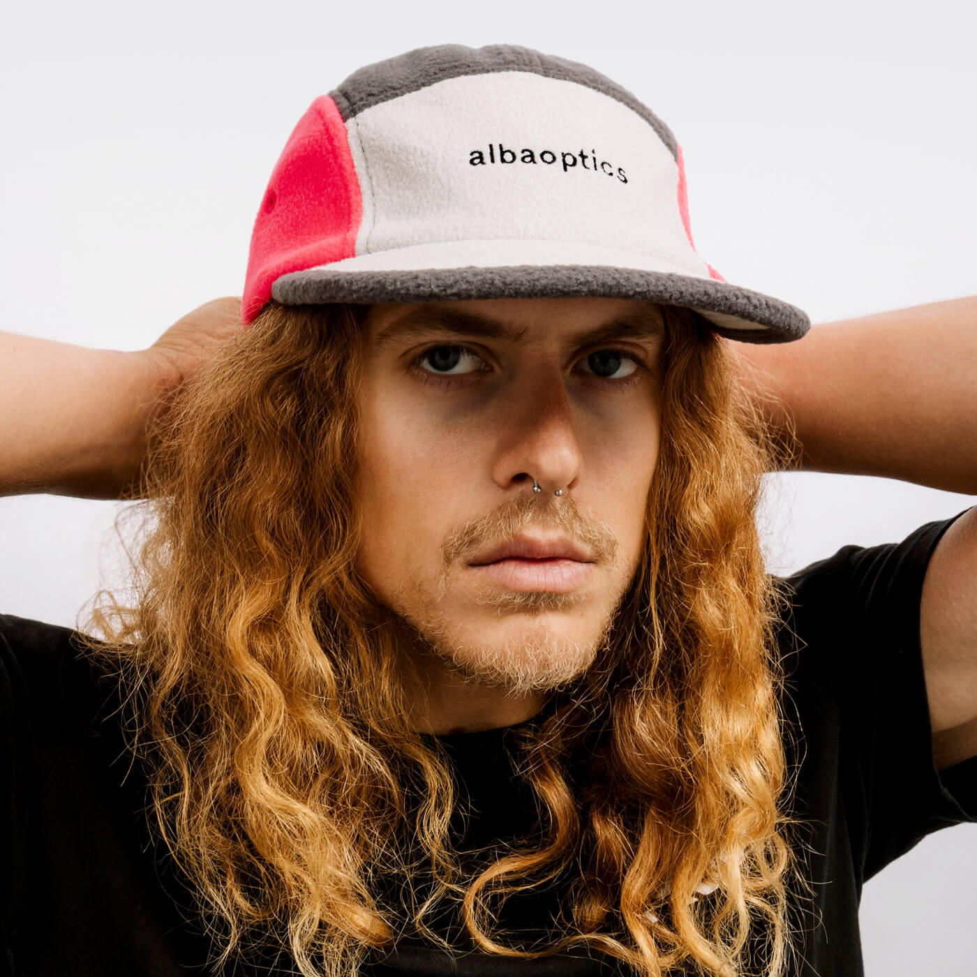 Кепка Albaoptics Fleece Cap Fucsia & Grey фото 3