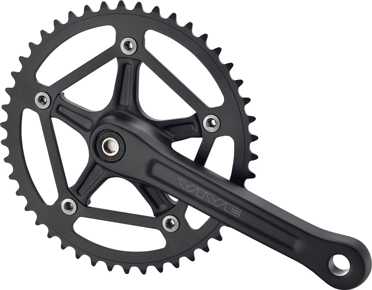 Комплект шатунів PROWHEEL VIVE-246T-3 46Tx170mm, чорний фото 