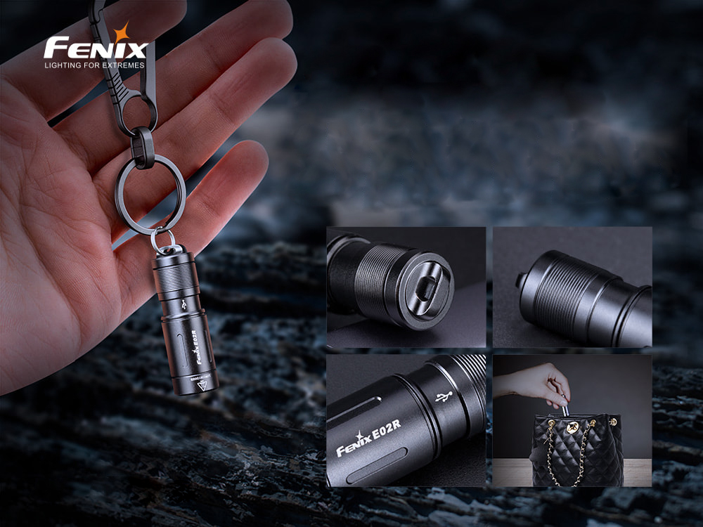 Ліхтар ручний Fenix E02R, синій фото 3