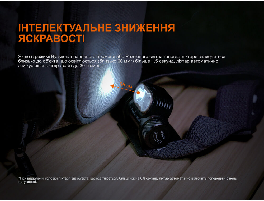 Фонарь налобный Fenix HM55R, фиолетовый фото 4