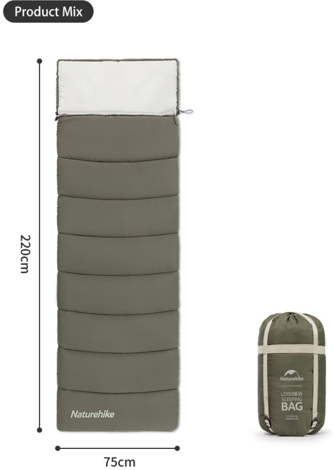 Спальний мішок Naturehike LD250 CNK2300SD016, темно-зелений фото 4