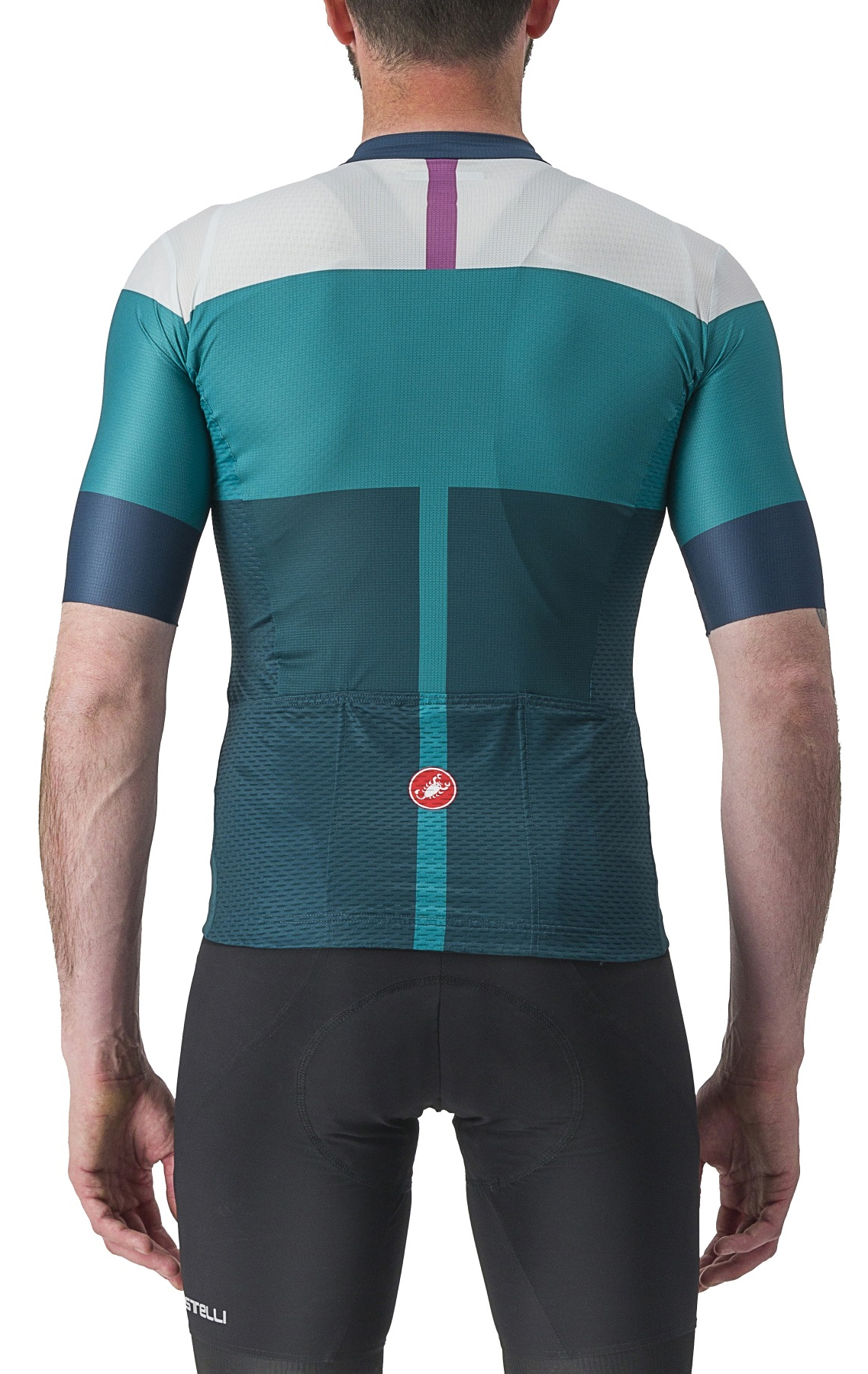 Джерси Castelli Sezione кор рукав мужское бело-бирюзовое XXL фото 2