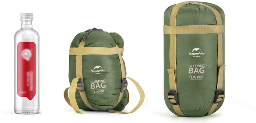 Спальный мешок Naturehike LW180 Mini NH21MSD04, левый, размер XL, темно-зеленый фото 4