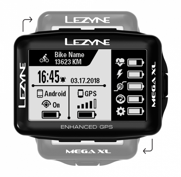 Велокомп'ютер Lezyne MEGA XL GPS SMART LOADED чорний фото 