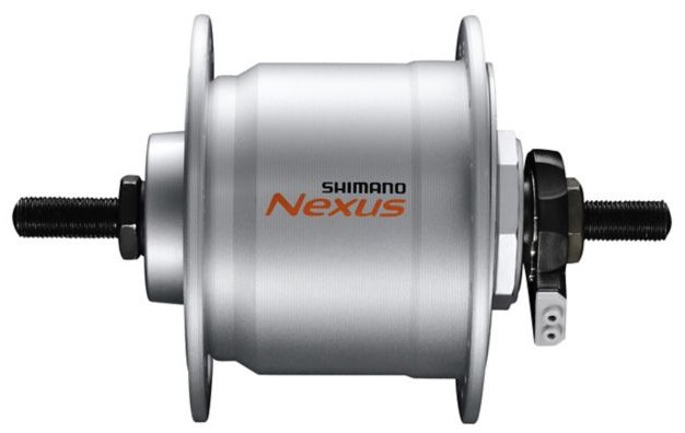 Динамо-втулка пер. Shimano DH-C3000-3N-NT NEXUS, 6V 3.0W, E2 TERMINAL, 36H, 9х100 мм, на гайках фото 