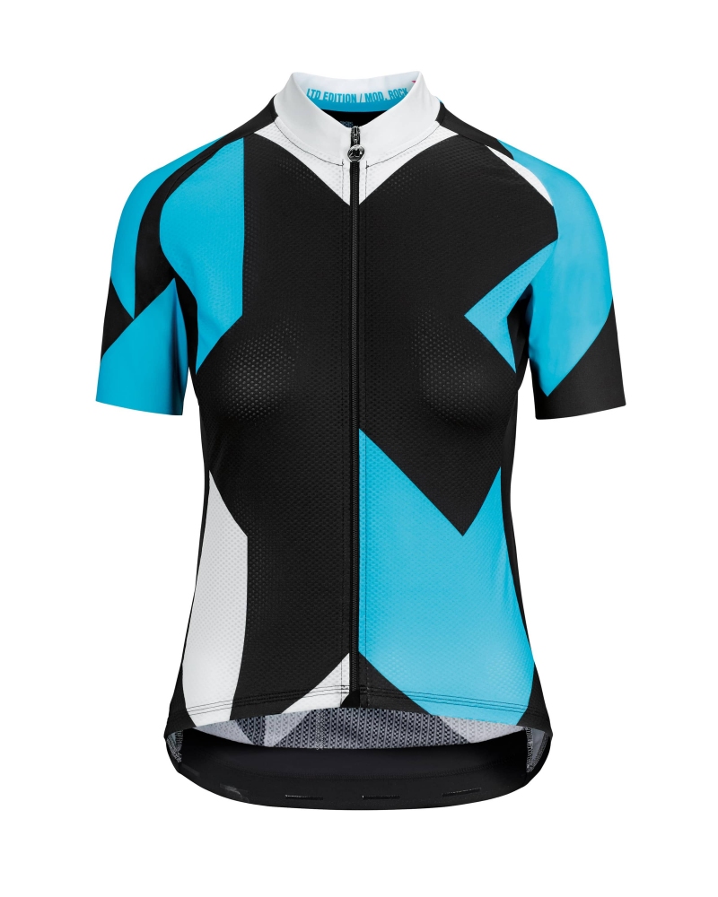 Джерсі ASSOS Women's Rock SS, кор. рукав, жіноче, чорно-біло-синє, M фото 