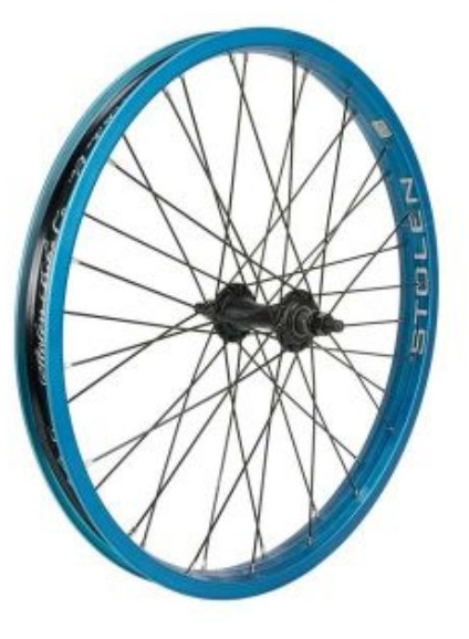 Колесо пер. 20" 36H Stolen Revolver 10 mm, Blue-Black-Blue фото 