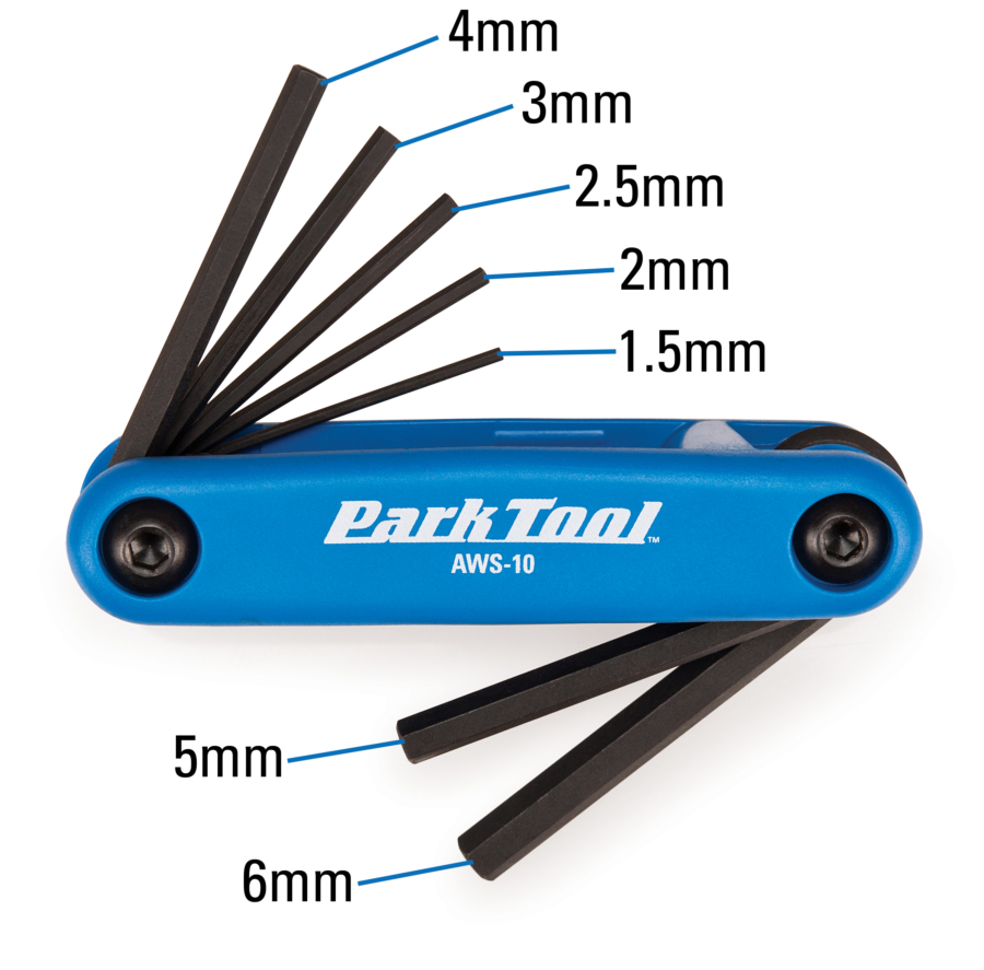 Набір шестигранників Park Tool AWS-10 (1.5mm, 2mm, 2.5mm, 3mm, 4mm, 5mm, 6mm) складаний фото 3