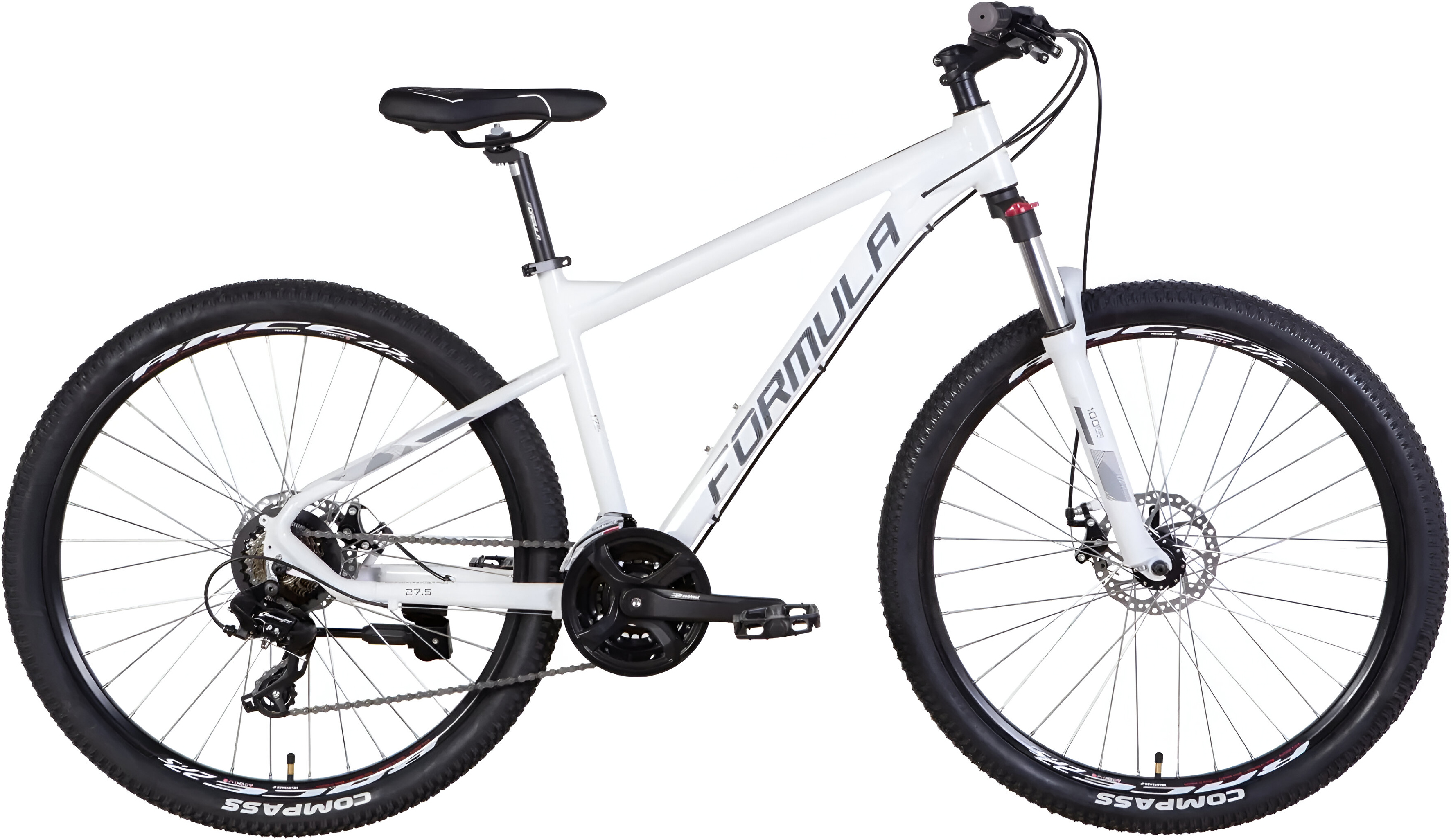 Велосипед 27.5" Formula F-1 DD рама - 19" черно-белый A4 фото 