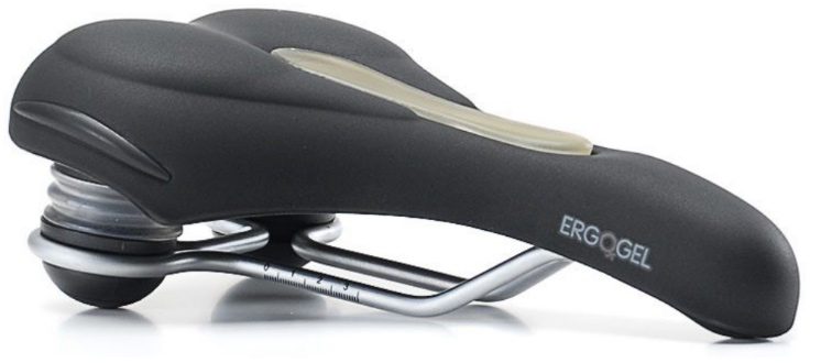 Сідло Selle Royal Ergogel Moderate база-сталь (жін.) Чорне Mokka фото 