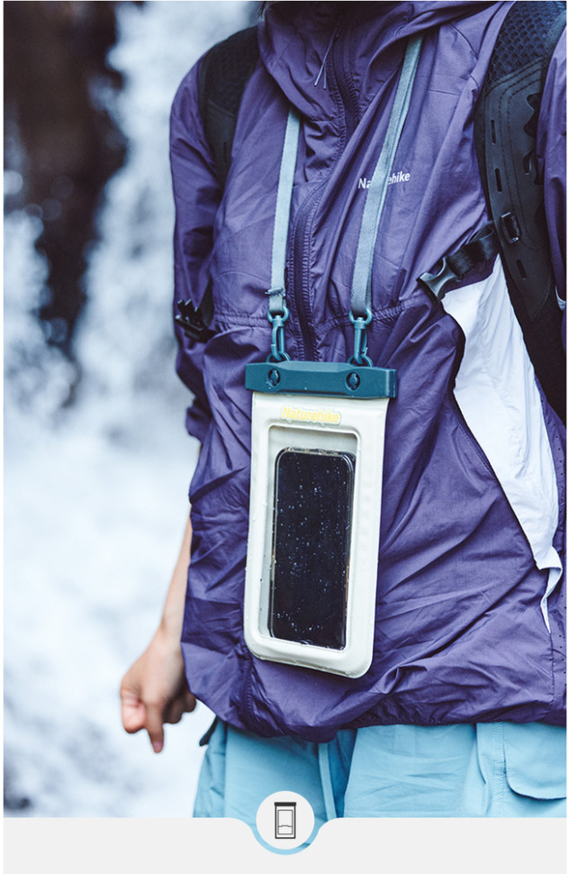 Чохол для телефону водонепроникний Naturehike CNK2300BS015, синій фото 6