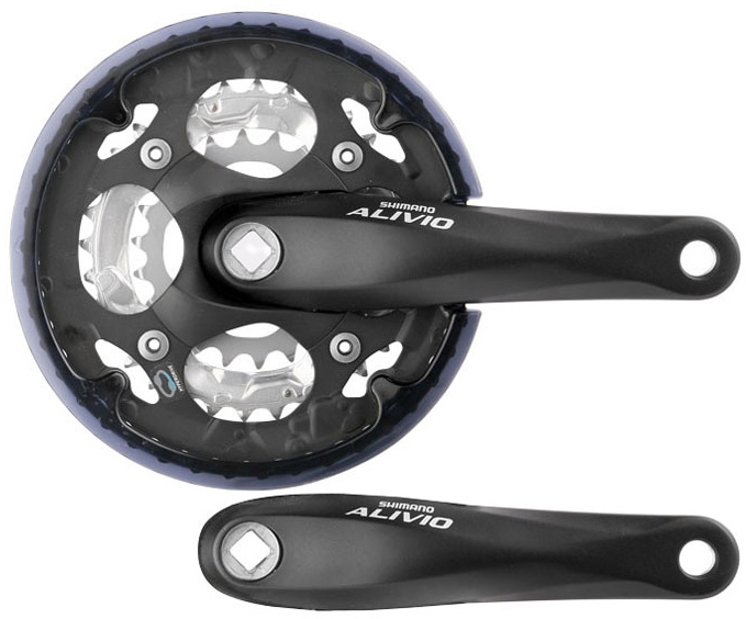 Шатун Shimano ALIVIO FC-M411 22/32/42T L175mm black 8 ск. фото 