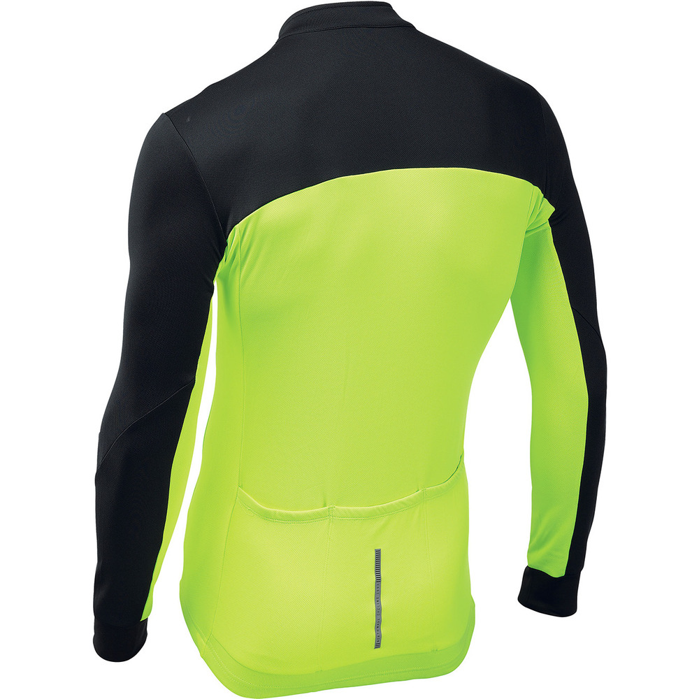Джерсі Northwave Force 2 Jersey довг рукав утеплена чоловіча, чорна з жовтий флуоресц, S фото 2