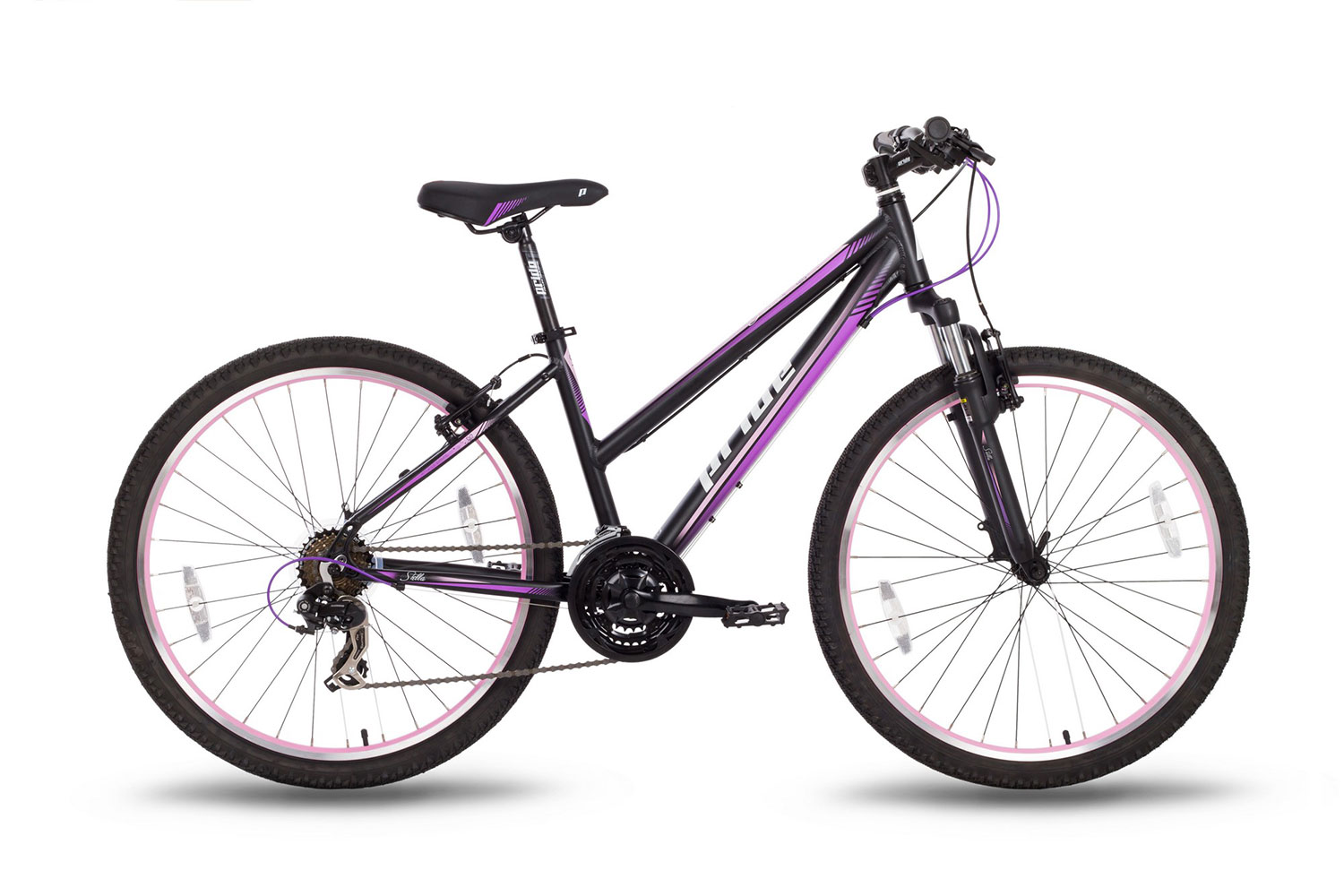 Велосипед 26 '' Pride STELLA рама - 18 "чорно-рожевий матовий 2016