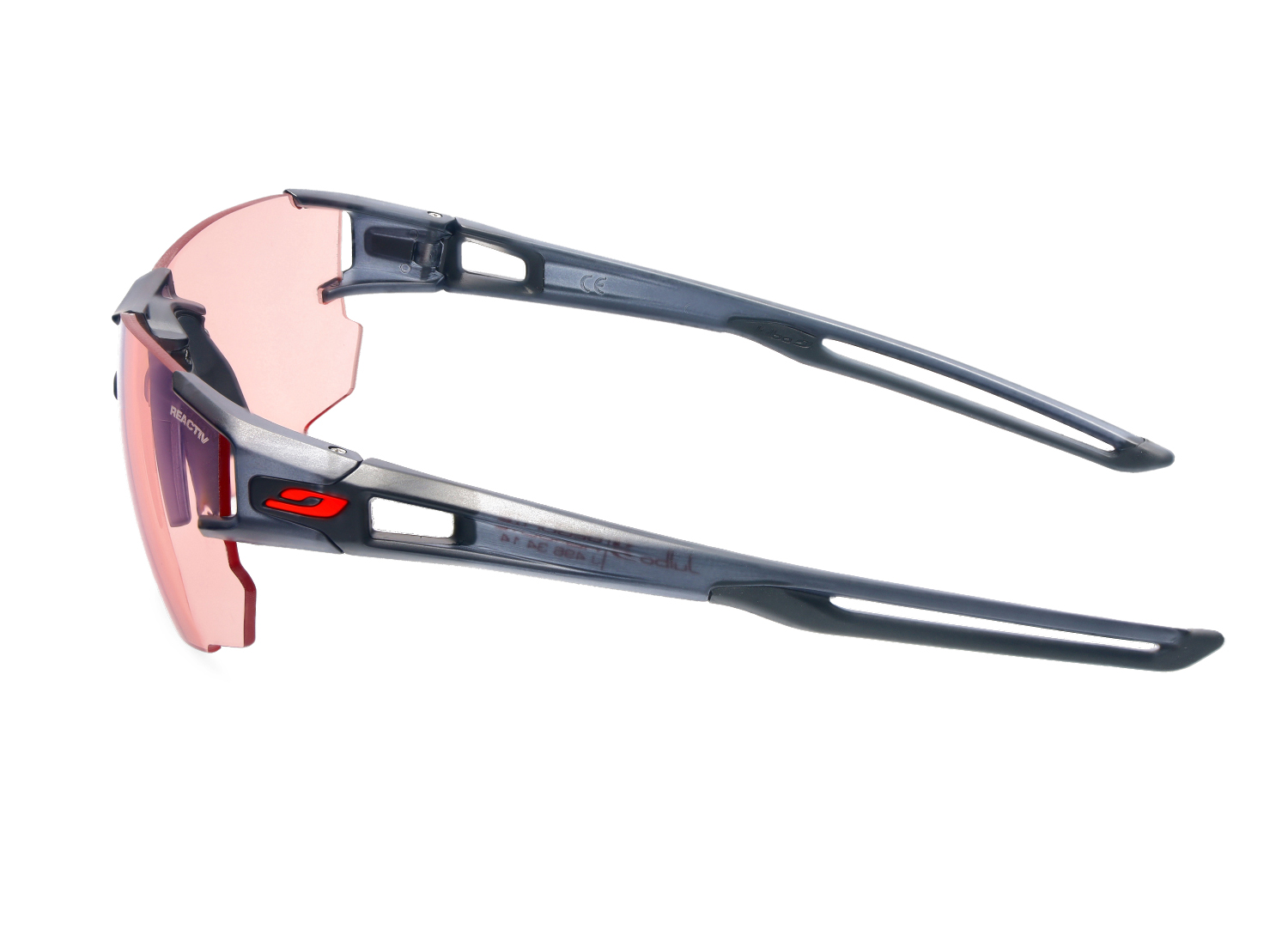Очки Julbo AEROLITE REACTIV PERFOMANCE 1-3 HIGH CONTRAST, черно-красные, фотохромная линза фото 2