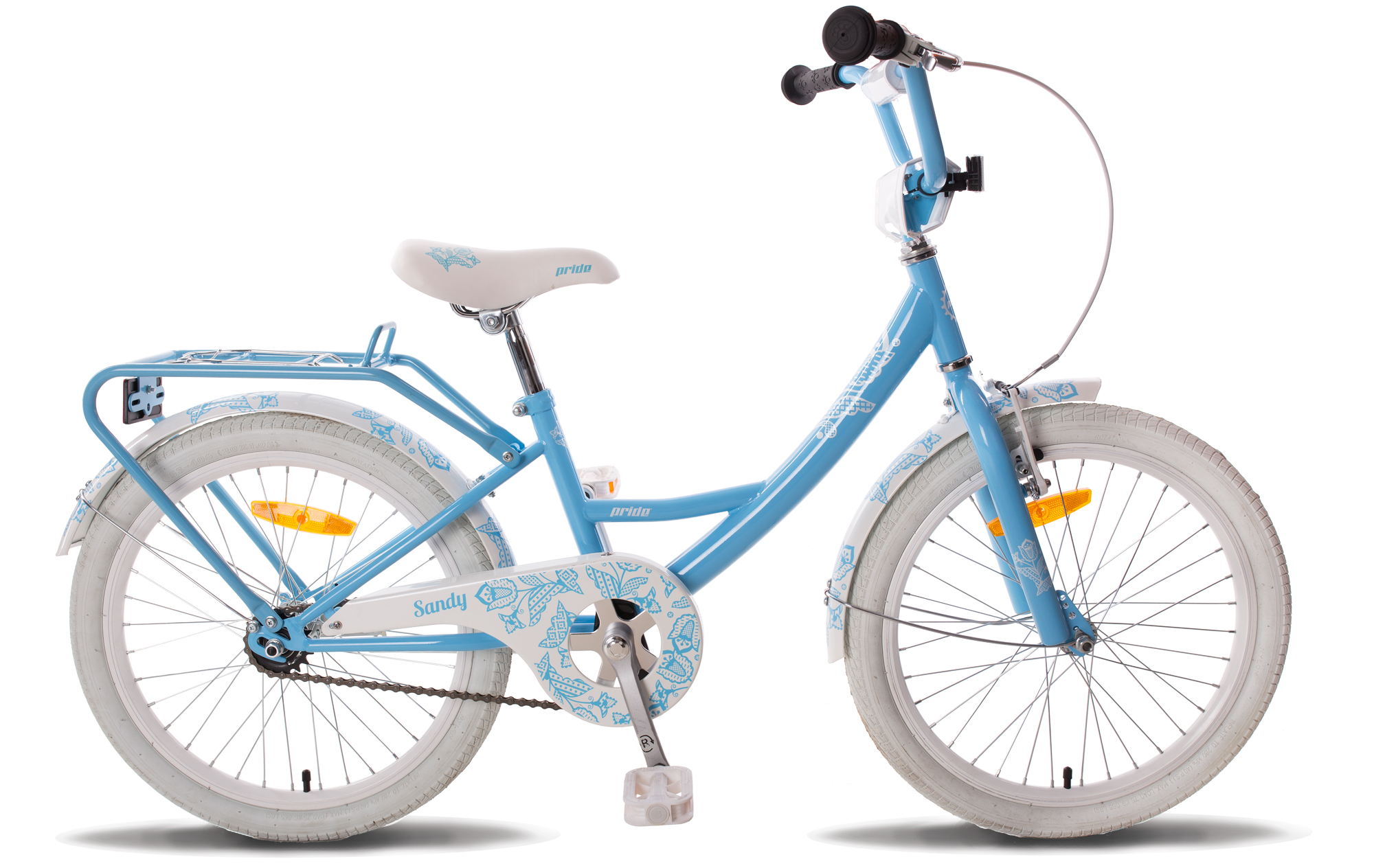 Велосипед 20" Pride SANDY сине-белый глянцевый 2015 фото 