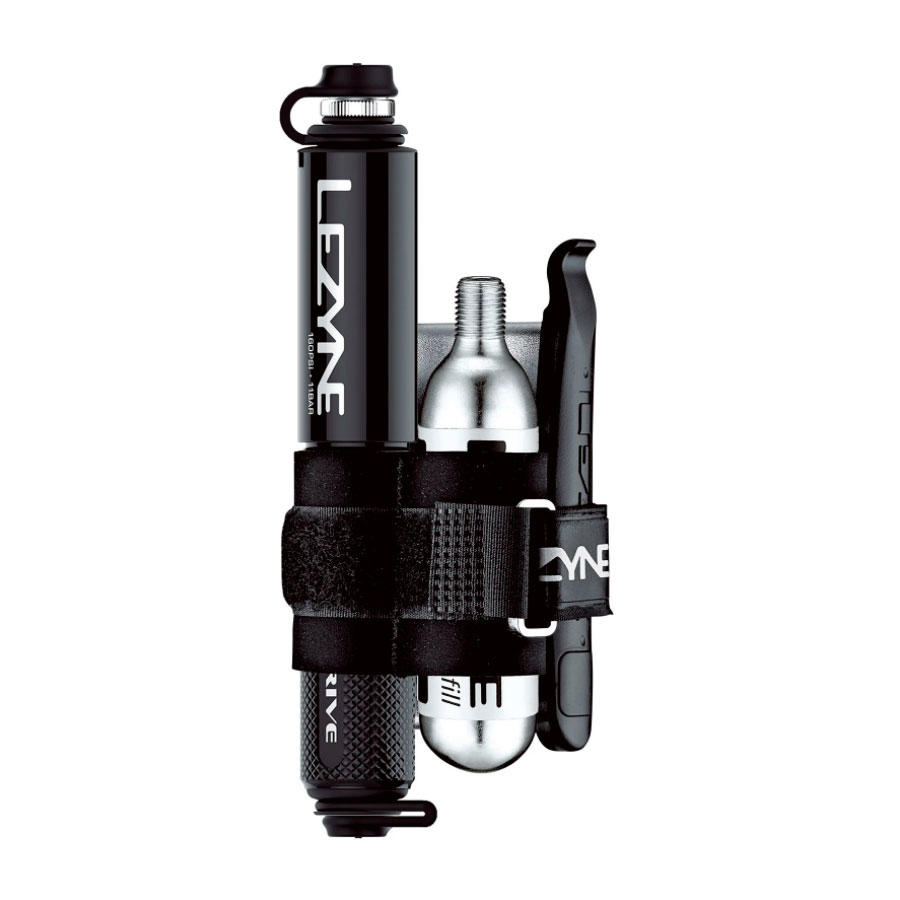 Мінінасос Lezyne POCKET DRIVE LOADED, 160psi, чорний + ремкомплект для камер фото 