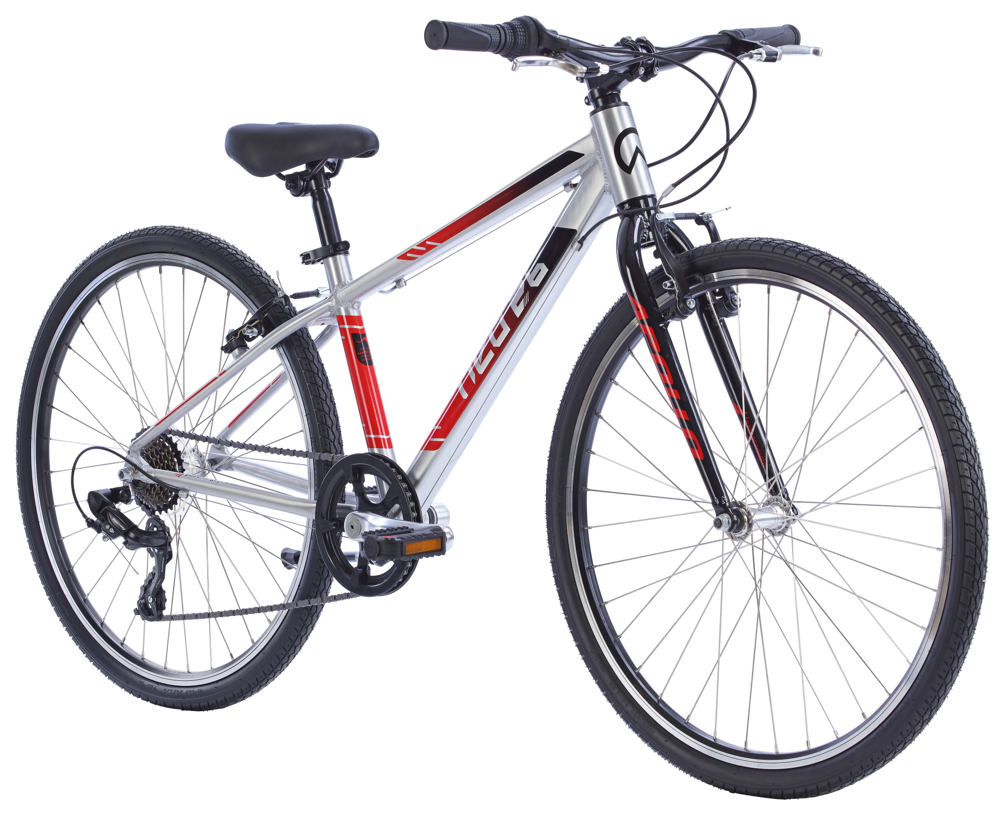 Велосипед 26" Apollo NEO 7s boys Brushed Alloy / Black / Red Fade фото 