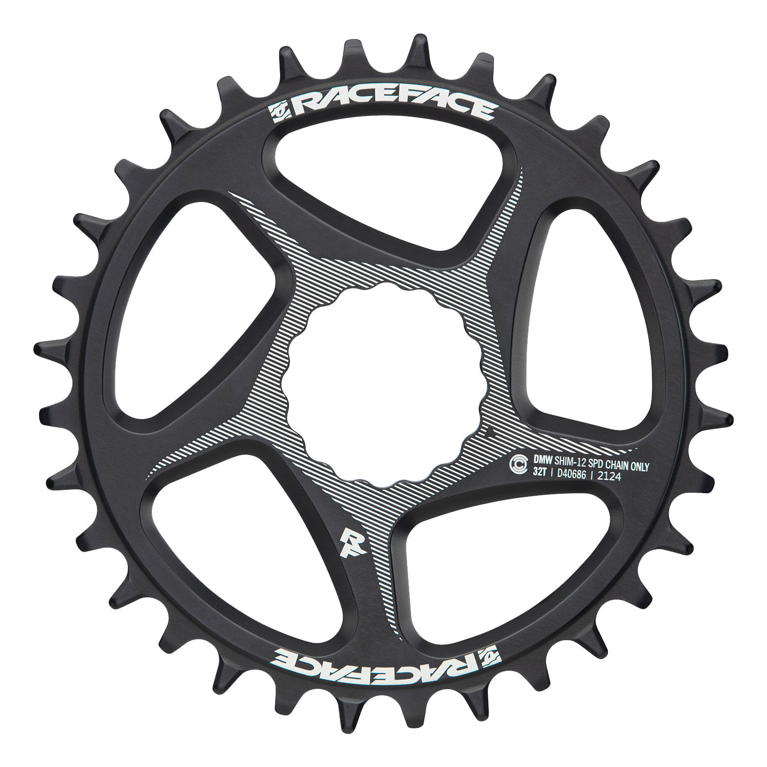 Звезда RaceFace CINCH CHAINRING, 34T, Direct Mount Wide, Shimano 12, черная фото 